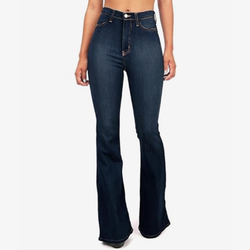 Vibrant Dark Wash Boot Cut Jeans